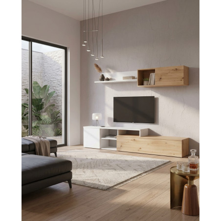 Composición de Salón TV con Módulo Flotante Nexo Plus Montiel