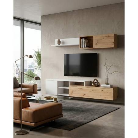 Composición de Salón TV con Módulo Flotante Nexo Plus Montiel