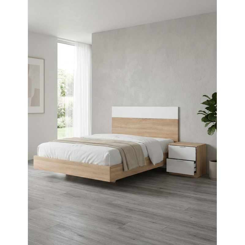 Conjunto Dormitorio Cabecero + Mesita de Noche Luca - Montiel