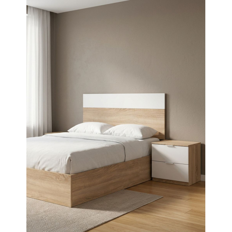 Conjunto Dormitorio Cabecero + Mesita de Noche Luca - Montiel