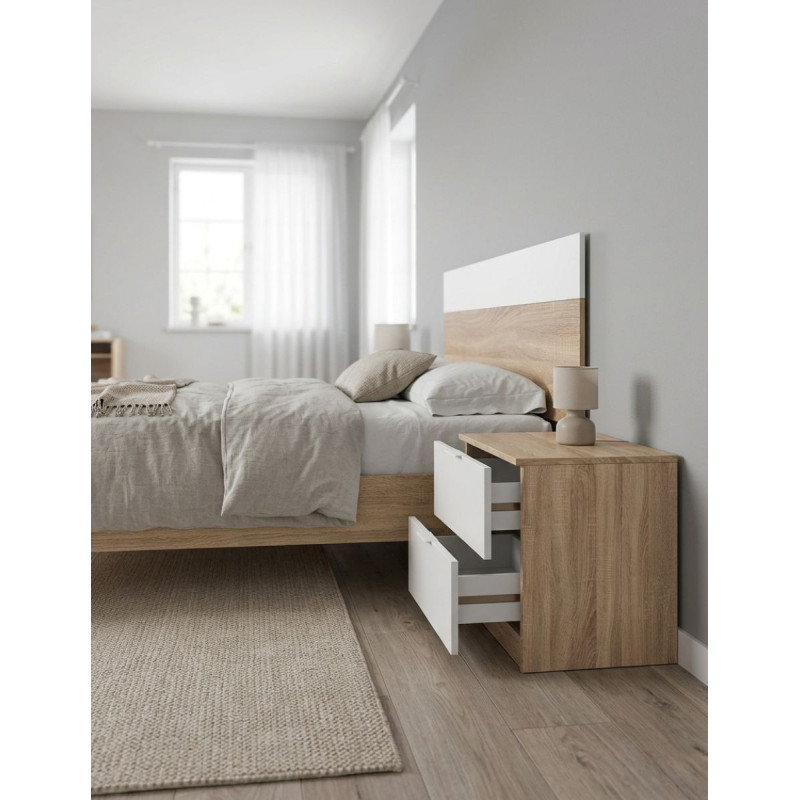 Conjunto Dormitorio Cabecero + Mesita de Noche Luca - Montiel