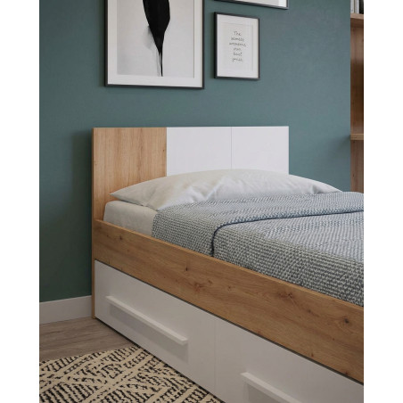cama Ambient con cabecero y 2 cajones inferiores cama 190x90 Montiel