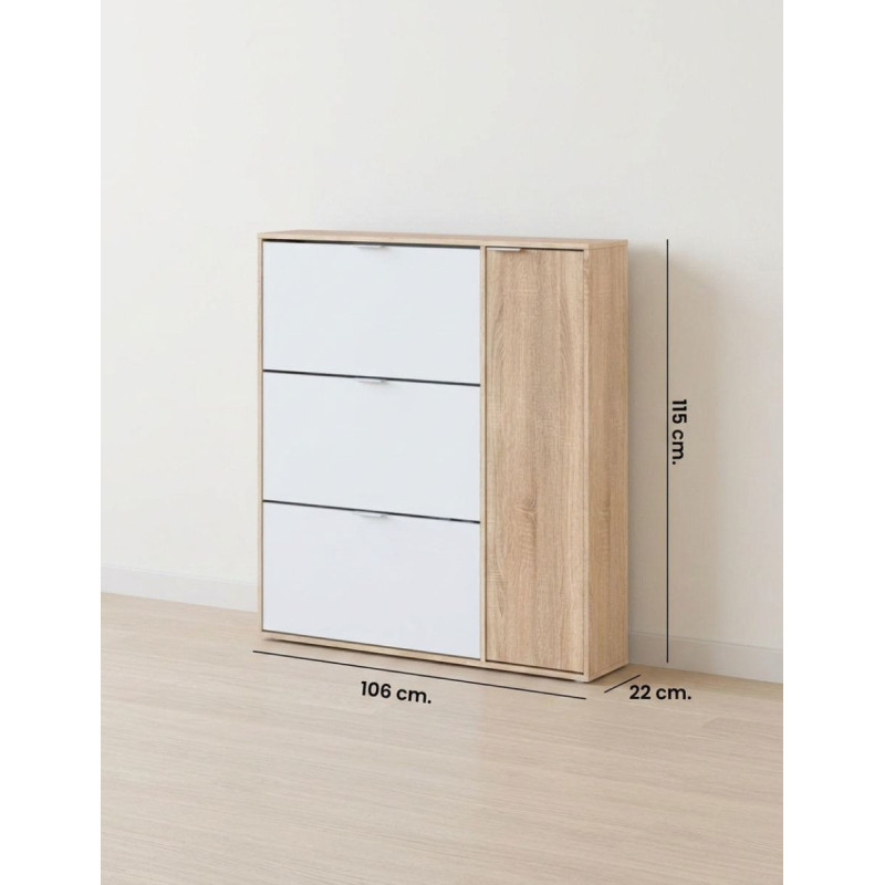 Armario Zapatero Fijo de 4 Puertas Matt - Montiel