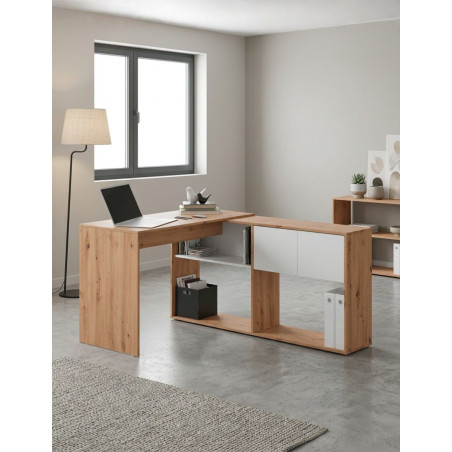 Mesa + Estantería de 2 Posiciones Duo - Montiel