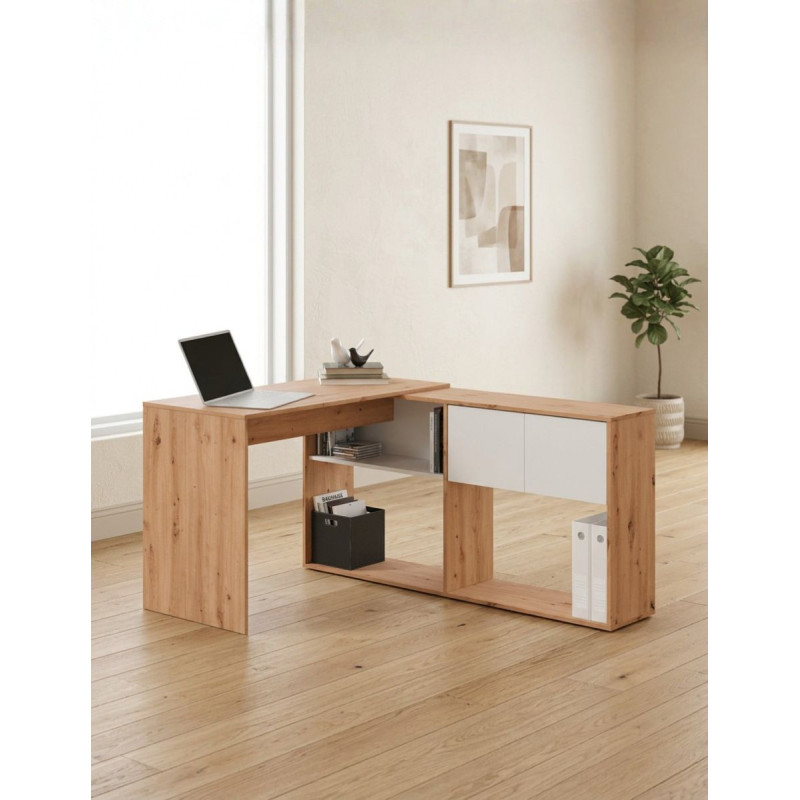 Mesa + Estantería de 2 Posiciones Duo - Montiel