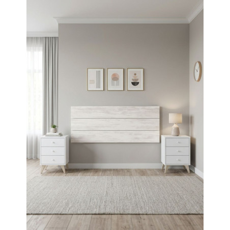 Conjunto Dormitorio de Cabecero + 2 Mesitas Sweet - Montiel