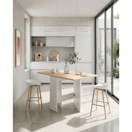 Mesa con alas abatibles de 140cm color blanco volare montiel