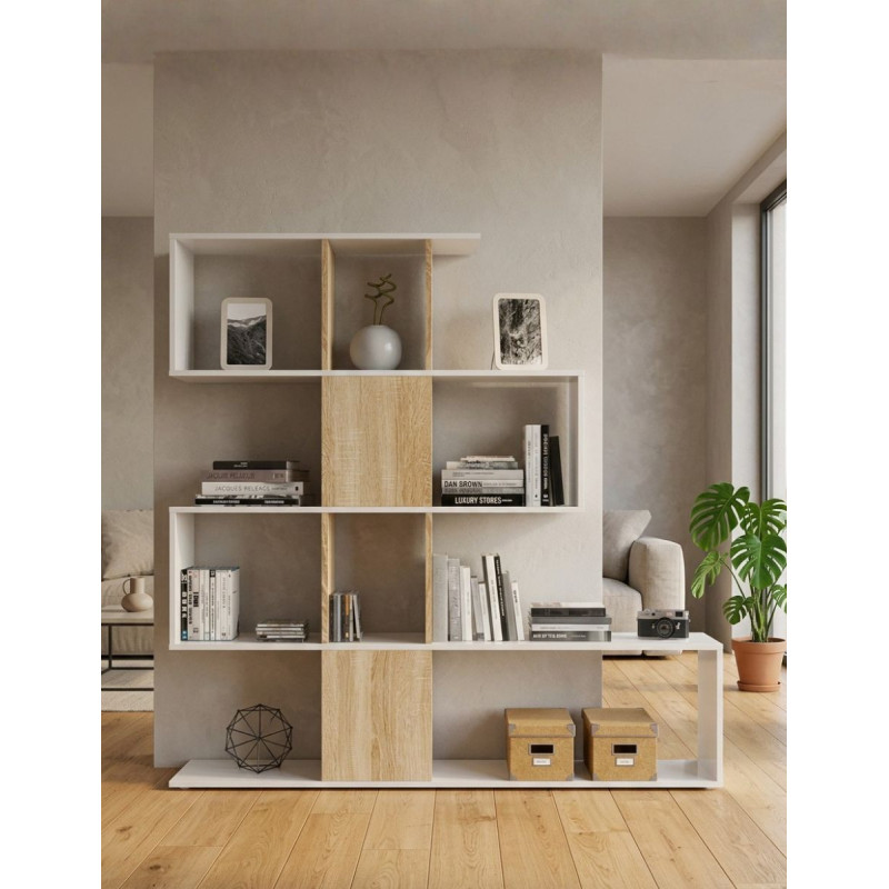 Estantería Irregular Madera 145x145 cm. Elfos Plus - Montiel