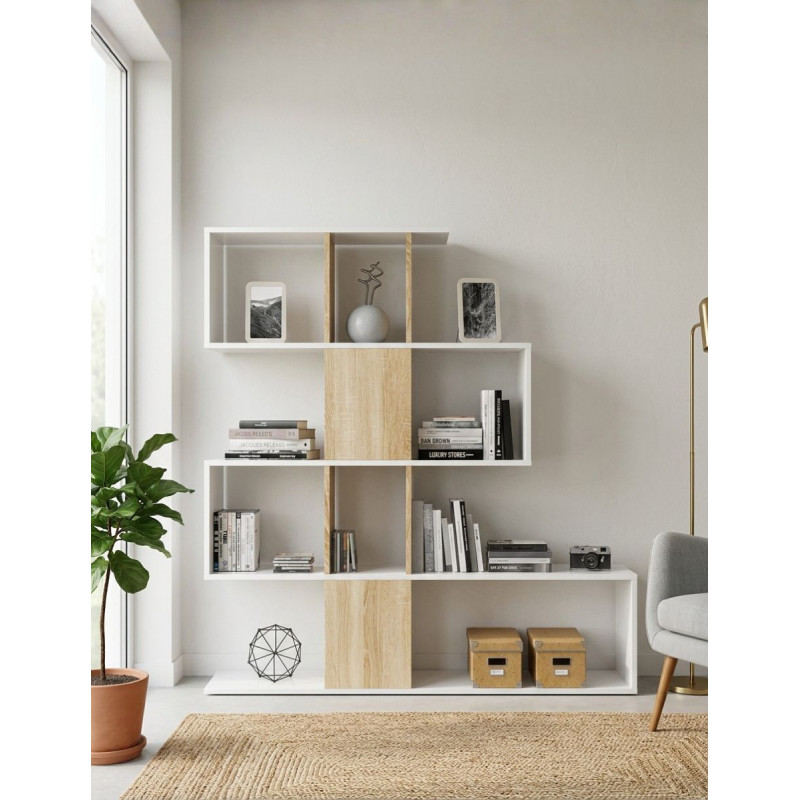 Estantería Irregular Madera 145x145 cm. Elfos Plus - Montiel