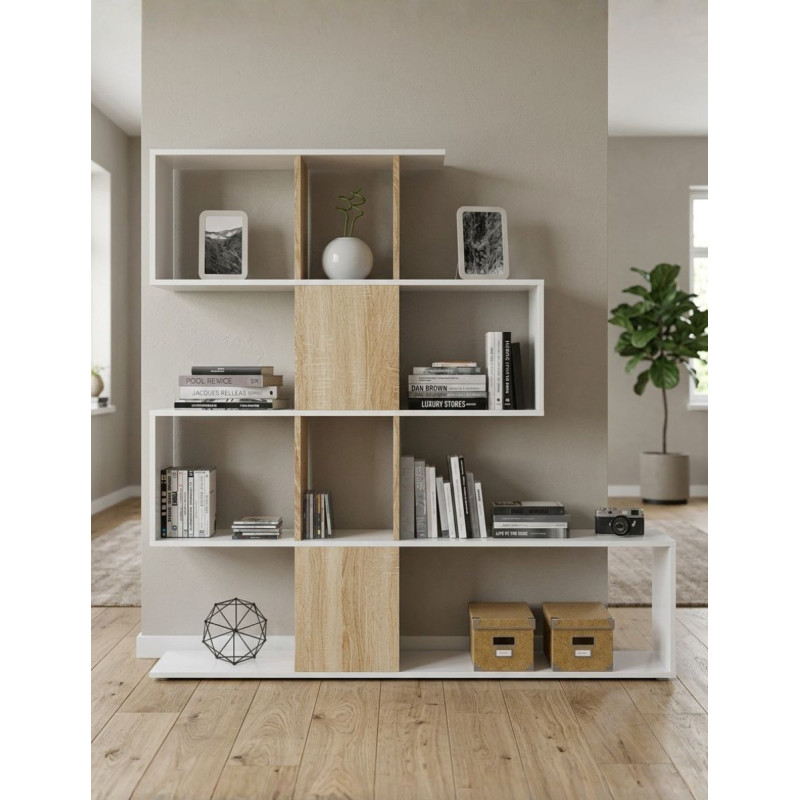 Estantería Irregular Madera 145x145 cm. Elfos Plus - Montiel