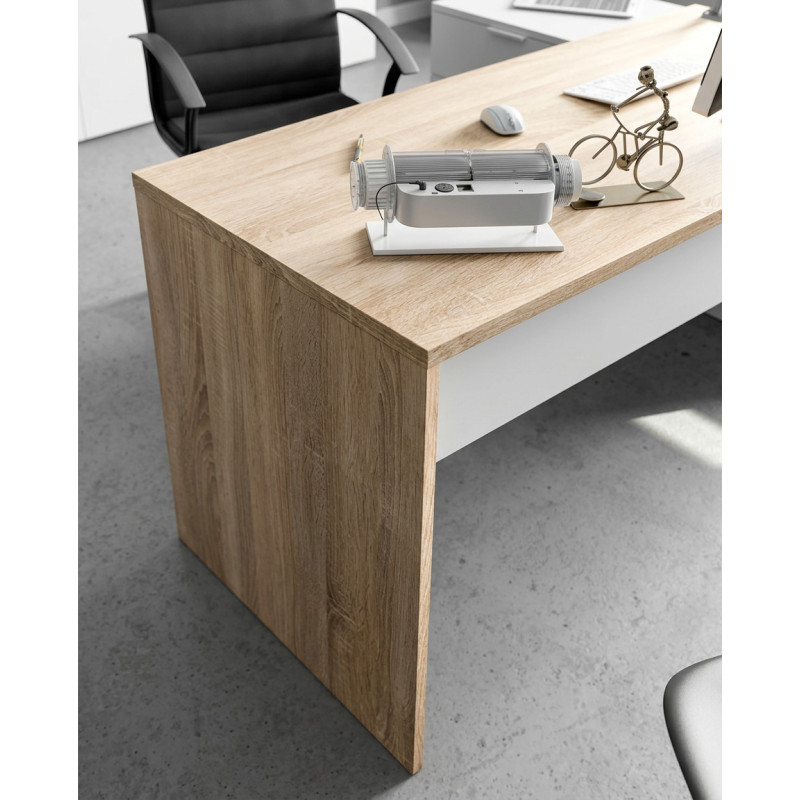 Escritorio de diseño moderno Style color blanco con cajones Montiel