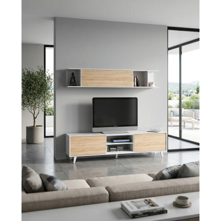 Composicion de Mueble de salón + Estante flotante  Zaiken Montiel