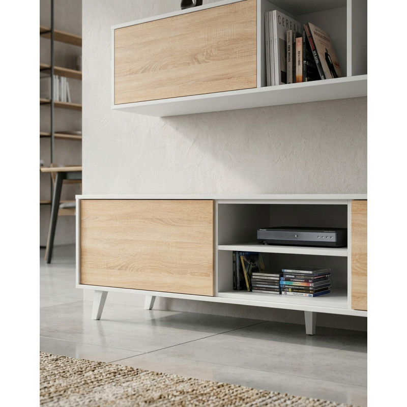 Composicion de Mueble de salón + Estante flotante  Zaiken Montiel