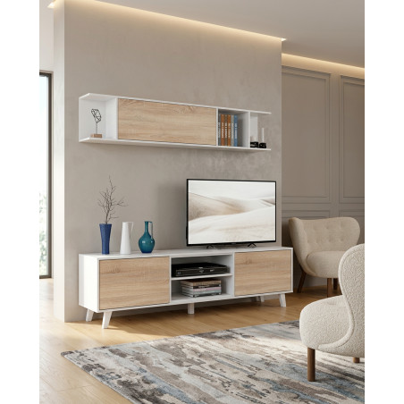 Composicion de Mueble de salón + Estante flotante  Zaiken Montiel