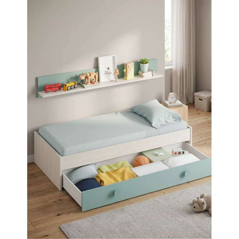 Cama Doble Juvenil con Estante Superior Enjoy - Montiel