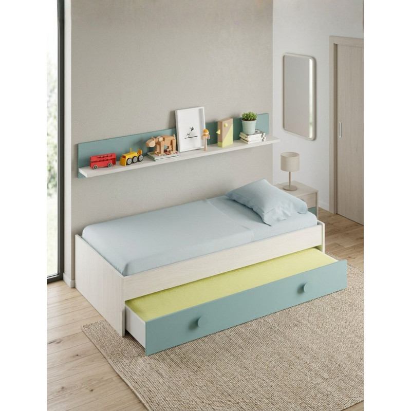 Cama Doble Juvenil con Estante Superior Enjoy - Montiel