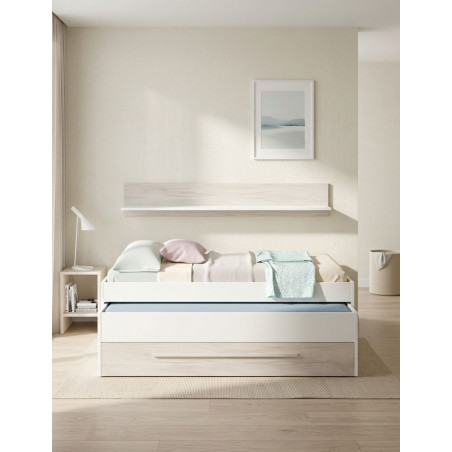 Cama Nido Juvenil con Estante y Cajón Elliot - Montiel
