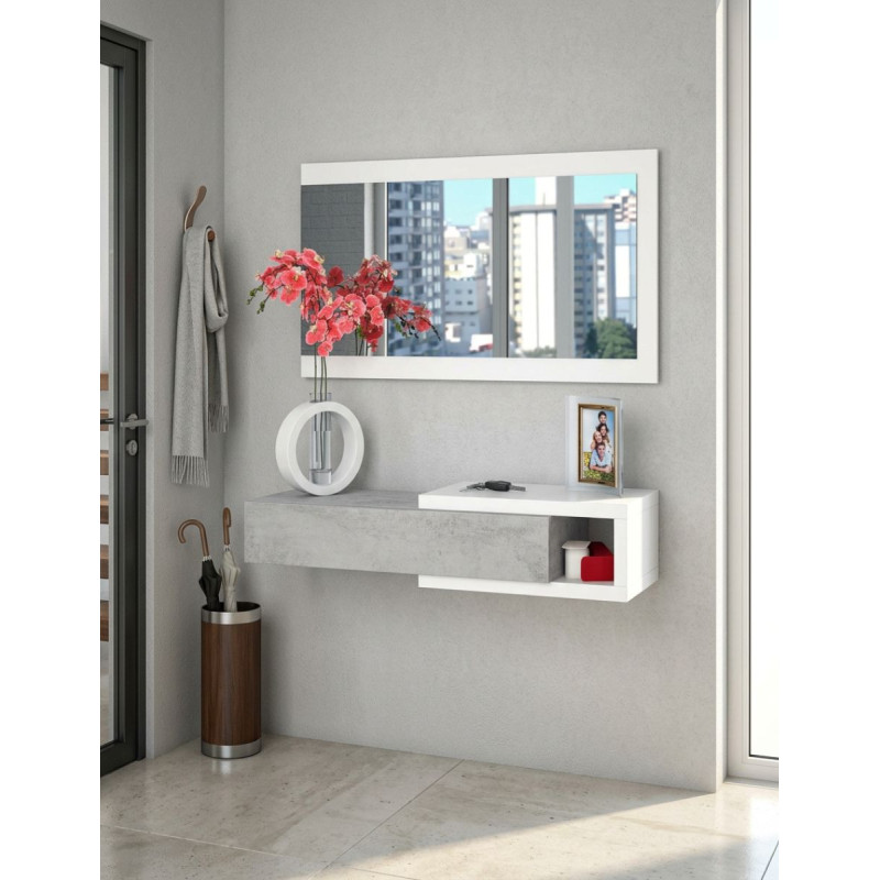 Recibidor Enzo con Espejo y Mueble - Montiel