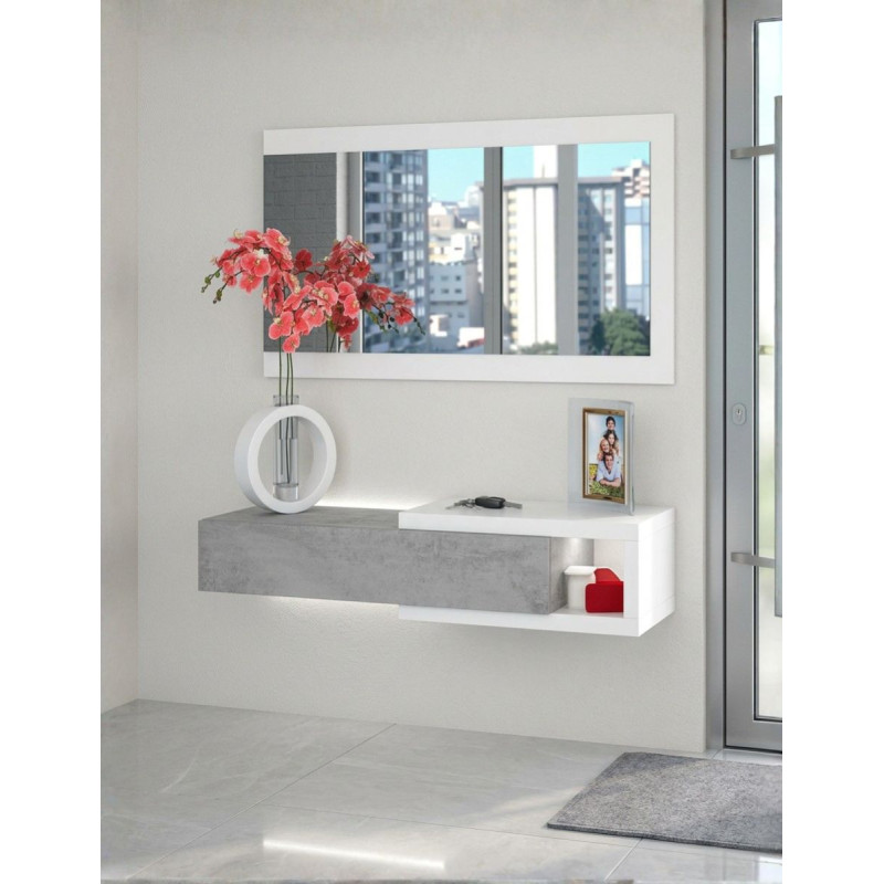 Recibidor Enzo con Espejo y Mueble - Montiel
