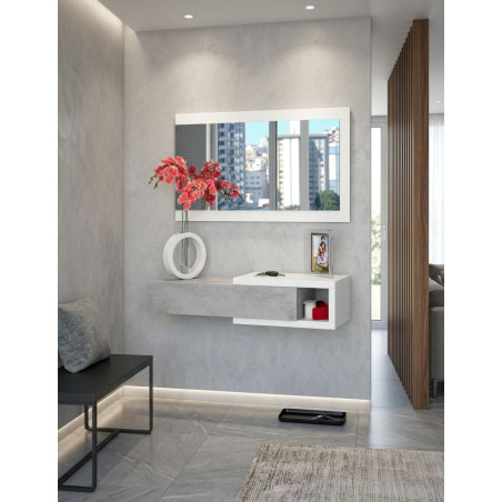 Recibidor Enzo con Espejo y Mueble - Montiel