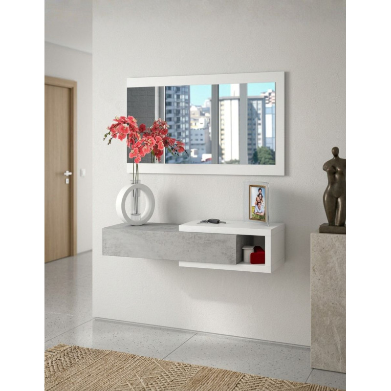 Recibidor Enzo con Espejo y Mueble - Montiel