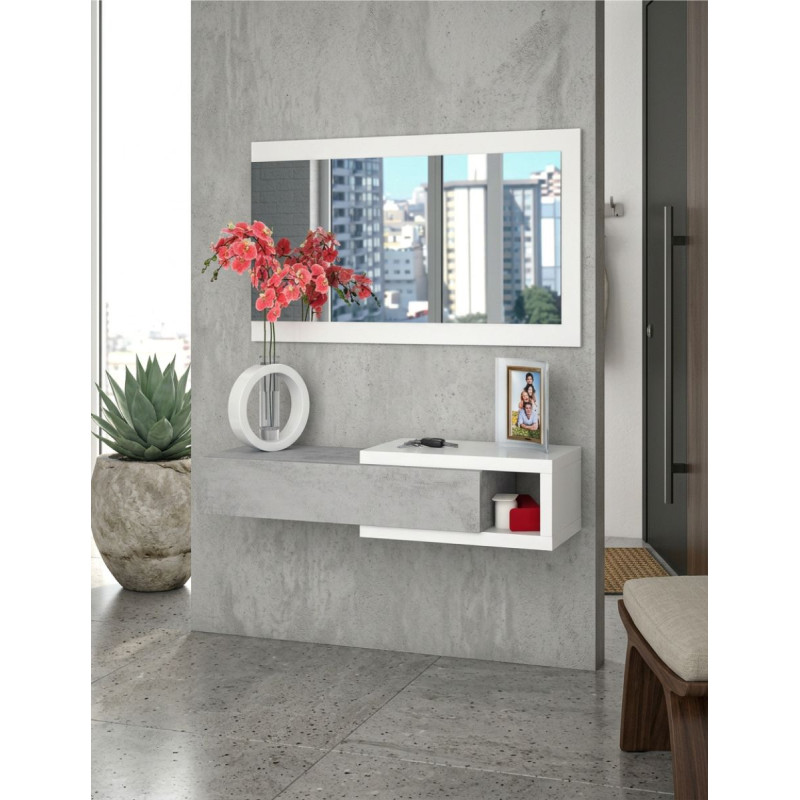Recibidor Enzo con Espejo y Mueble - Montiel