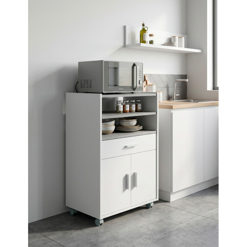 Mueble de Microondas Cheff BlancoArtik/Cemento - Montiel