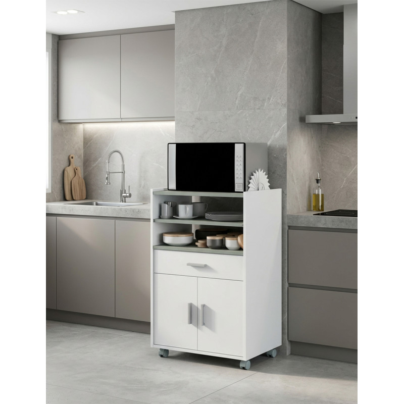 Mueble de Microondas Cheff BlancoArtik/Cemento - Montiel