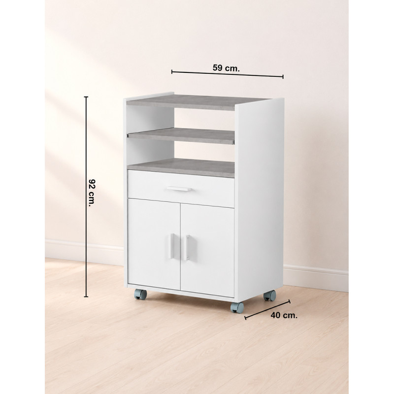 Mueble de Microondas Cheff BlancoArtik/Cemento - Montiel