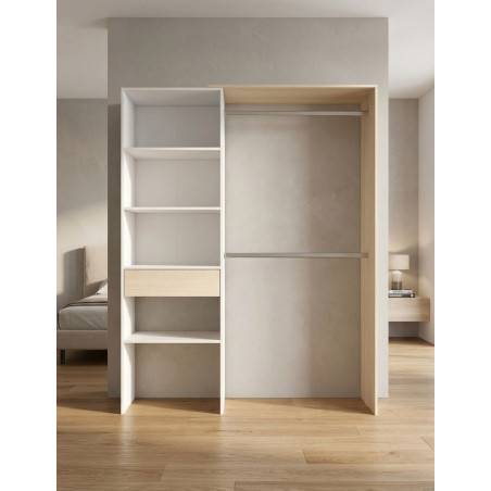 Vestidor Hera 187x150 cm. Blanco y Roble - Montiel