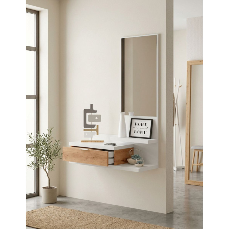 Mueble Recibidor Lía con Espejo 116x81 cm - Montiel