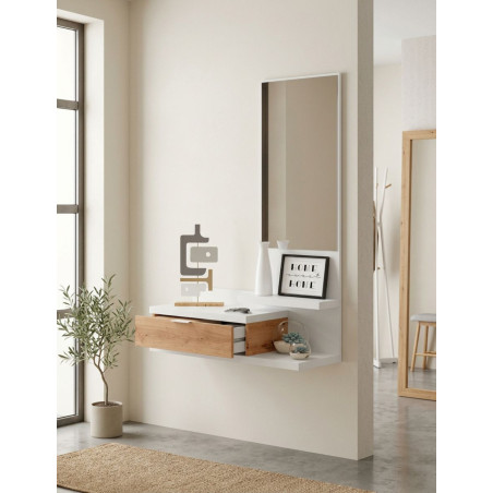 Mueble Recibidor Lía con Espejo 116x81 cm - Montiel