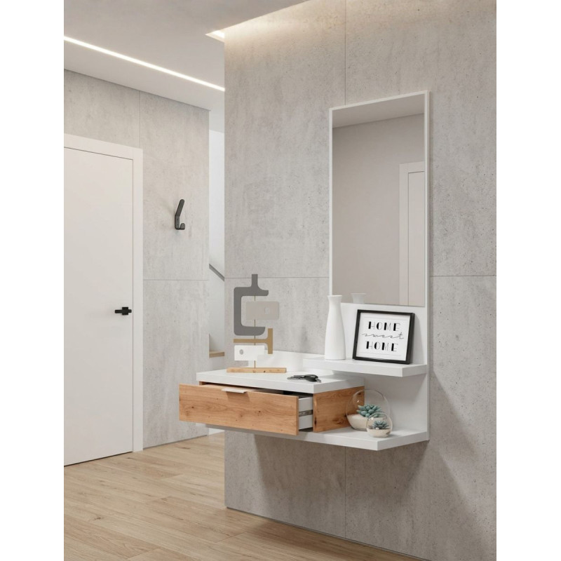 Mueble Recibidor Lía con Espejo 116x81 cm - Montiel