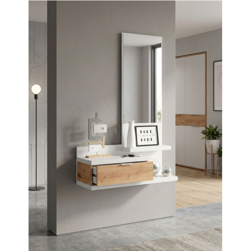 Mueble Recibidor Lía con Espejo 116x81 cm - Montiel