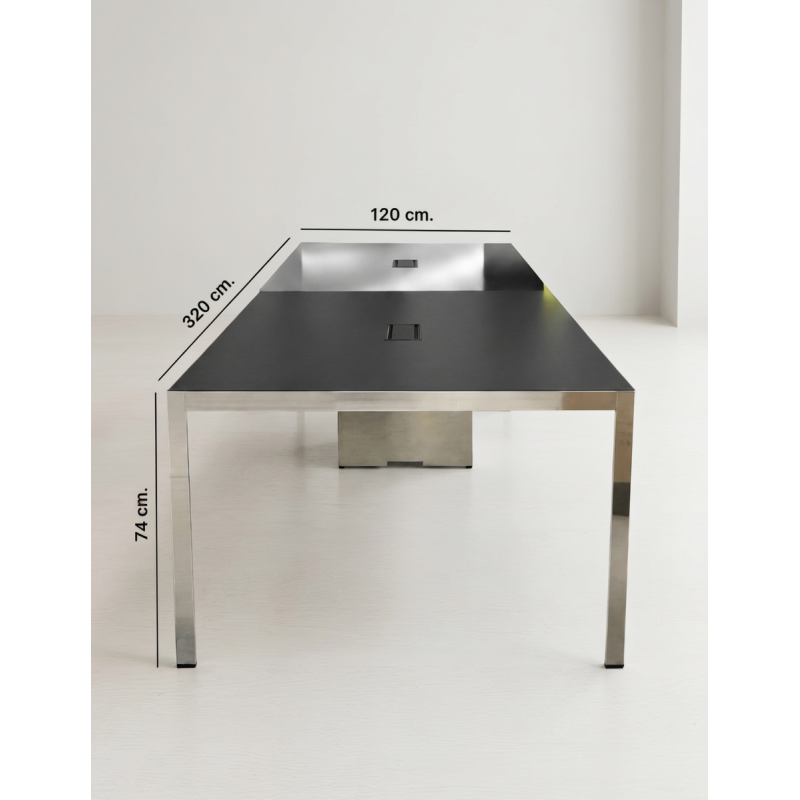 Mesa Reuniones Negra MM1900 - Montiel