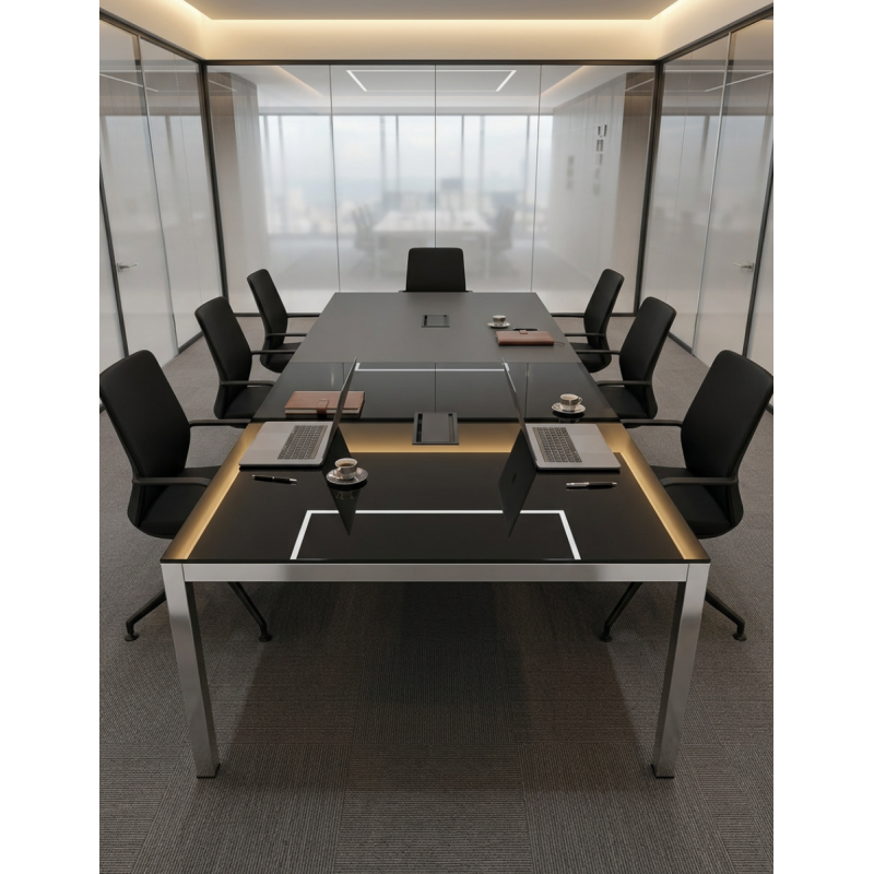 Mesa Reuniones Negra MM1900 - Montiel