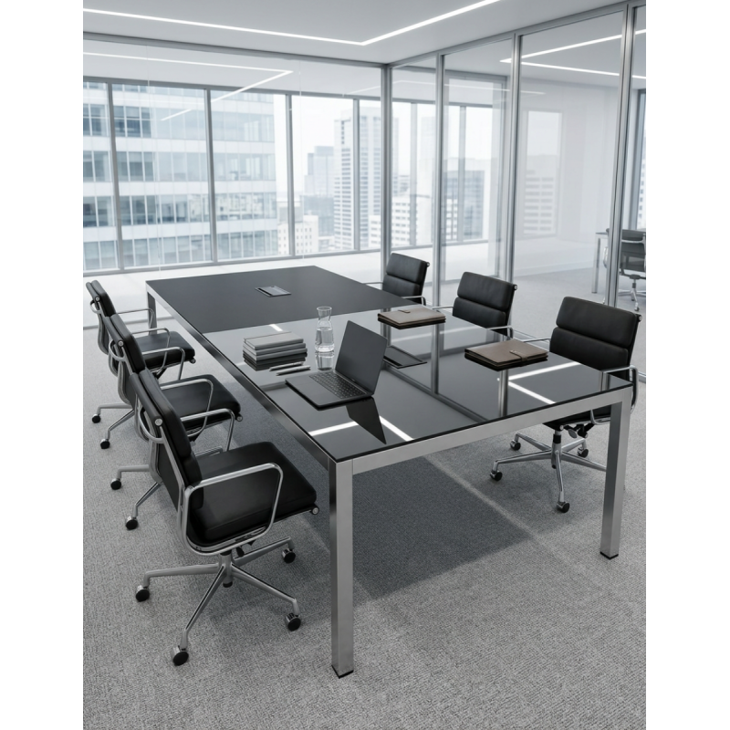 Mesa Reuniones Negra MM1900 - Montiel