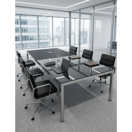 Mesa Reuniones Negra MM1900 - Montiel