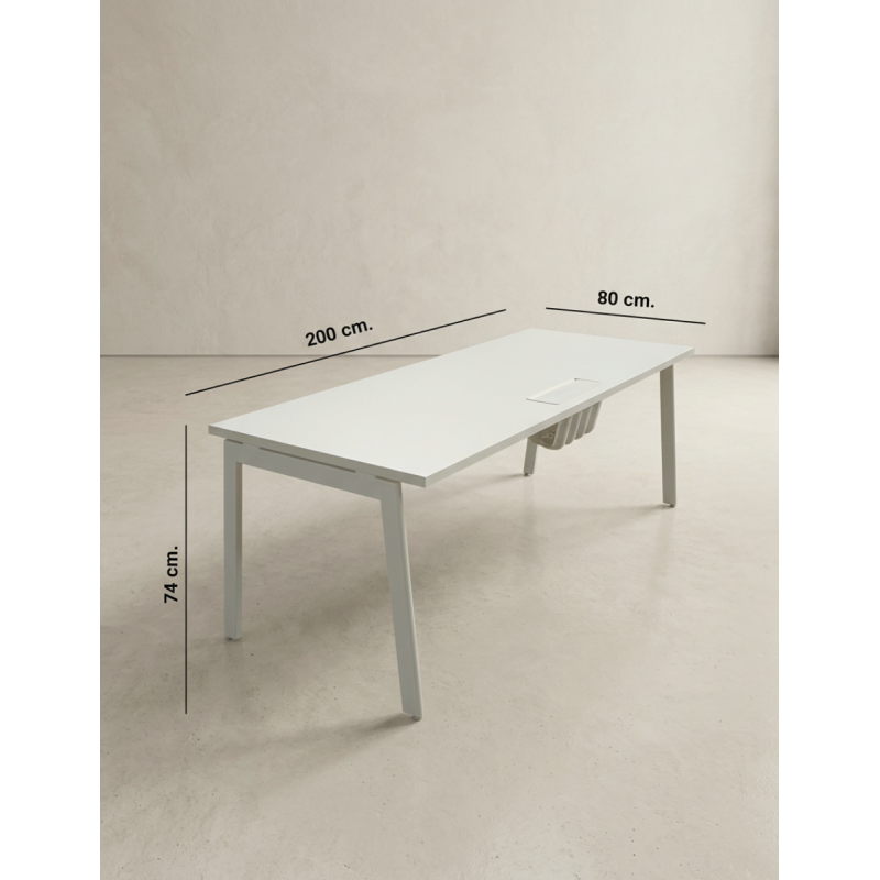 Mesa Oficina Blanca Forma 5 - Montiel