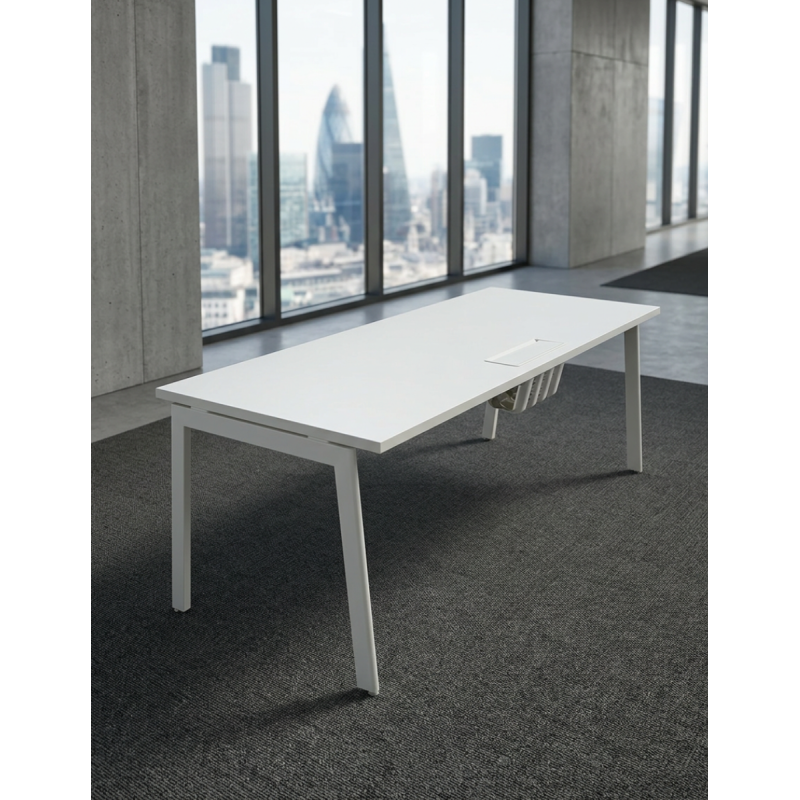 Mesa Oficina Blanca Forma 5 - Montiel