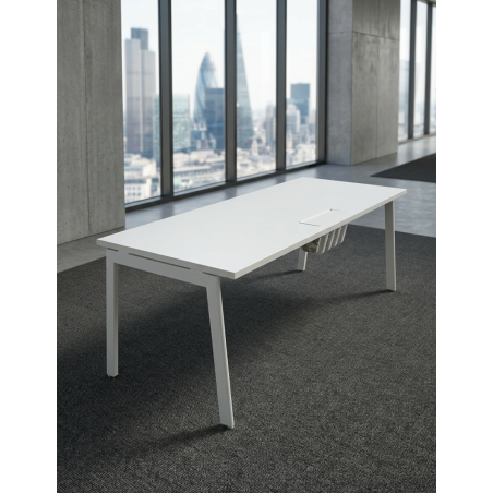 Mesa Oficina Blanca Forma 5 - Montiel