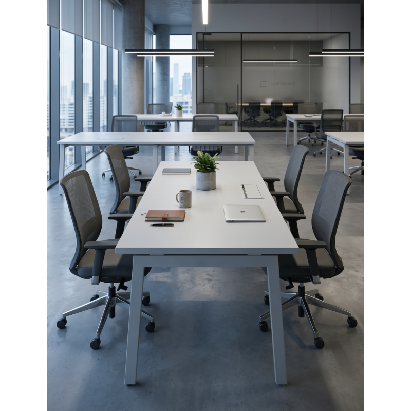 Mesa Oficina Blanca Forma 5 - Montiel