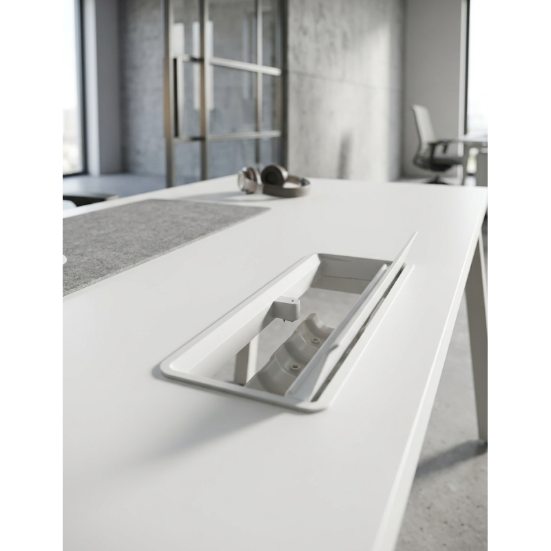 Mesa Oficina Blanca Forma 5 - Montiel