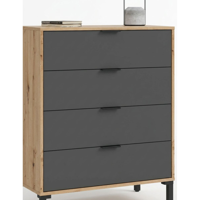 Mueble Bajo Madera Roble Oficina Enzo - Montiel