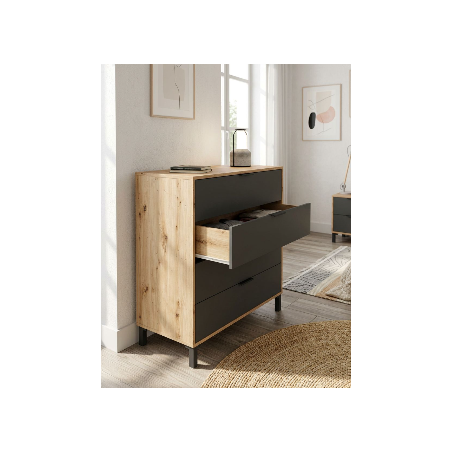 Mueble Bajo Madera Roble Oficina Enzo - Montiel