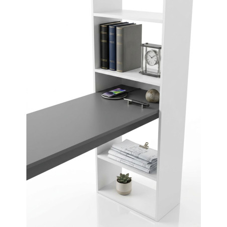 Mesa de Estudio con Estantería Reversible - Montiel