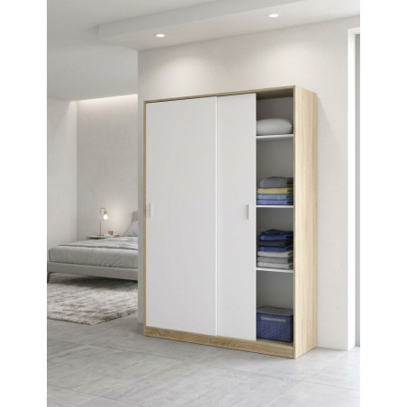 Armario Dormitorio Noon Plus Blanco / Roble - Montiel