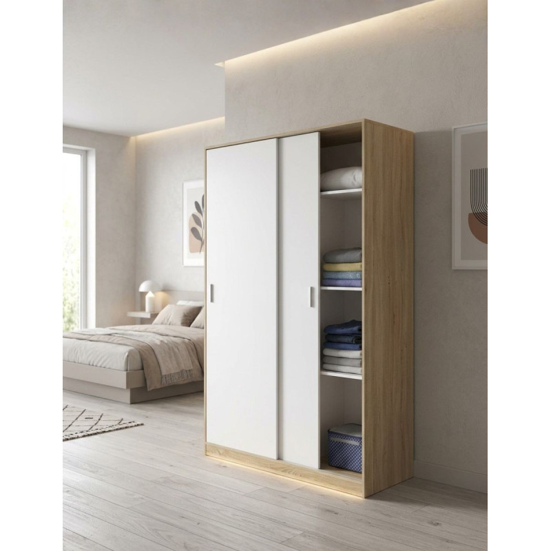 Armario Dormitorio Noon Plus Blanco / Roble - Montiel