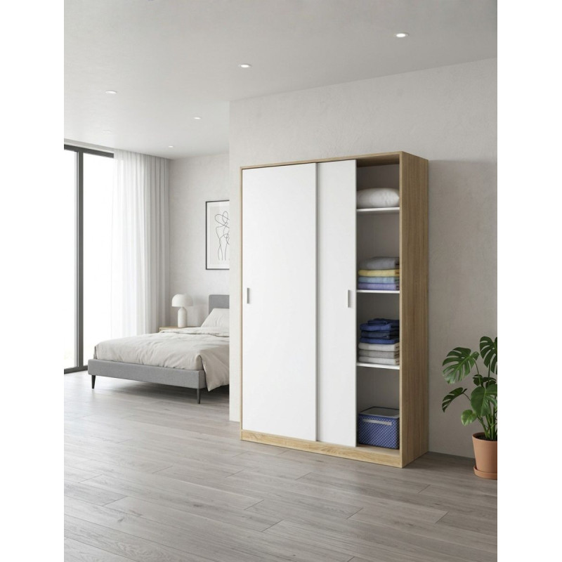 Armario Dormitorio Noon Plus Blanco / Roble - Montiel