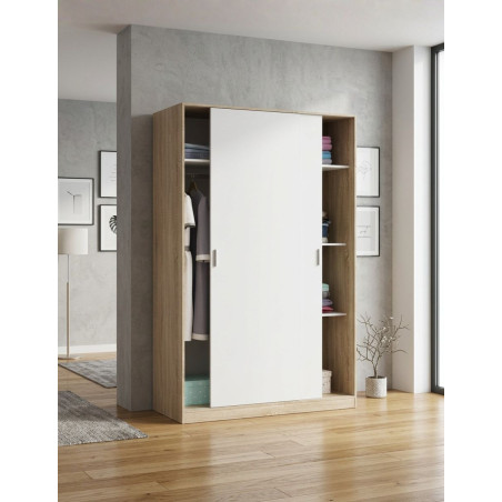 Armario Dormitorio Noon Plus Blanco / Roble - Montiel
